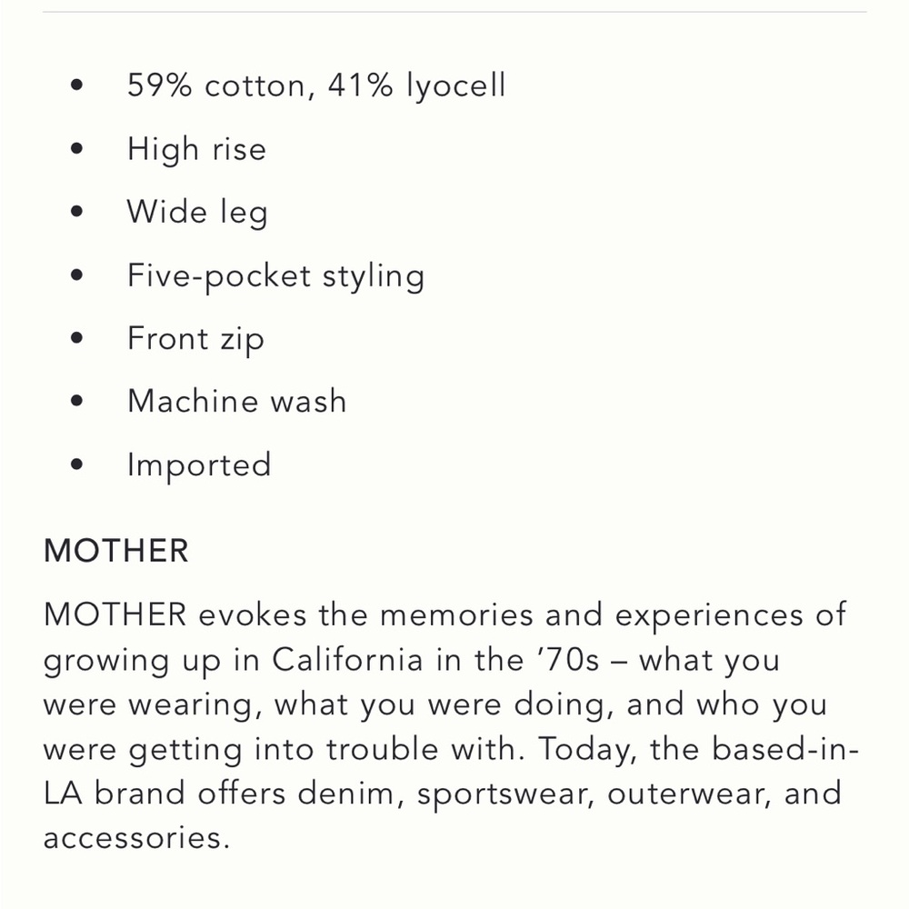 MOTHER Nacho Double Dip High Rise Wide Leg Jeans Deep Fried Color - Picture 5 of 13